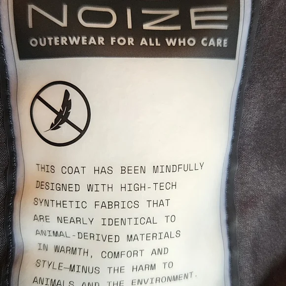 Noize Women's Cream Puffer Coat with Vegan Fur - Picture 6 of 12